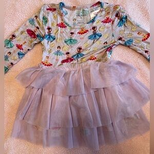 Posh peanut long sleeve twirl dress